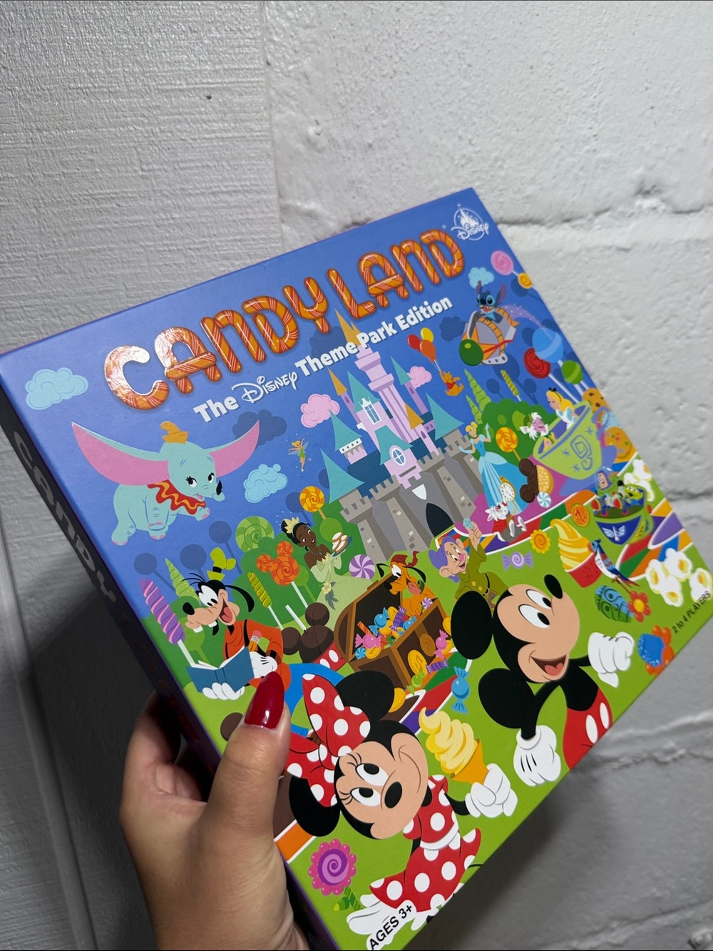 Disney Candy Land Theme Park Edition Board Game - Blue, Red, Green